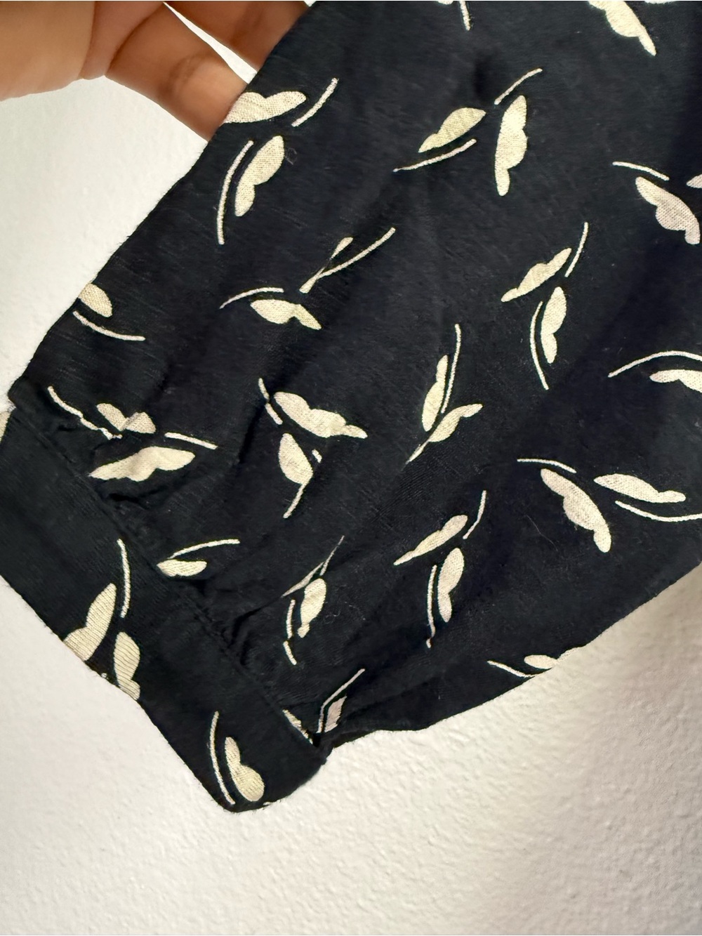Anthropologie Maeve Winona women size  S Black Printed Peasant Tunic Blouse - Picture 4 of 7
